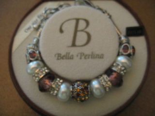 bella perlina amber crystal charm bead bracelet 