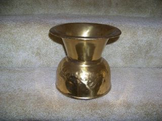 antique brass spittoon with copper bottom  45 00  