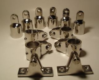 bow bimini top boat stainless steel fittings set 1