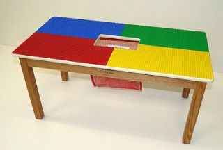 LEGO BLOCKS WORK WITH CHILDREN PLAY TABLE W/ STORAGE NET  4 COLOR 