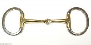 eggbutt snaffle bit copper mouth stainless steel new time left