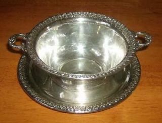   Wilcox International Silver Co Rose Marie 2 piece mayonaise server