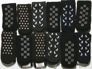 12 pairs mens assorted non skid slipper socks 10 13 new