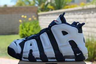   MORE UPTEMPO SZ 13 USA OLYMPIC PIPPEN 2012 BLUE WHITE RED 414962 401