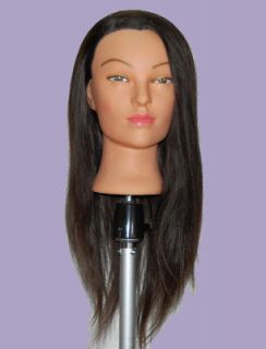 24 Cosmetology Mannequin Head HUMAN Hair @ WITH FREE CLAMP **