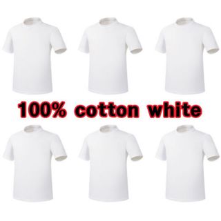6PACK NEW PLAIN BLANK White AAA T Shirts Cotton Heavy weight XS~ XL 