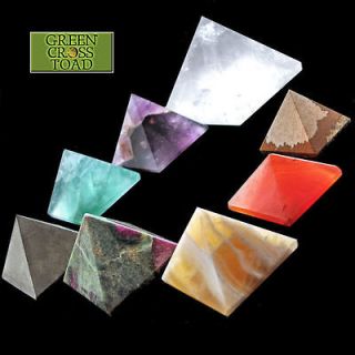 Pyramid 20mm 13/16 Inch Crystal Gemstone Healing Orgone Reiki Feng 