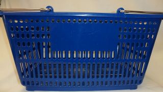 lot of 10 grocery market shopping hand baskets blue new