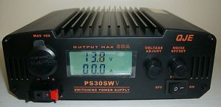   QJE PS30SWV 30 Amp Switching Power Supply with Digital Volt/Amp Meter