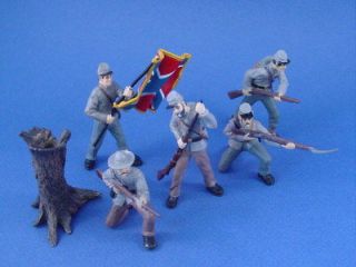 Toy Soldiers Civil War Confederate 1/32 Scale Painted Figures Set #1 