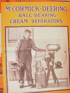 McCormick Deering 1928 Catalog Ball Bearing Cream Separators 