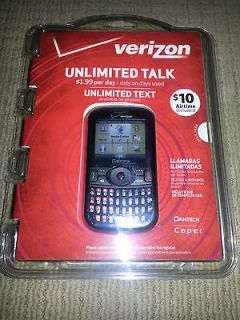 BRAND NEW Verizon Pantech Caper Black Prepaid Cell Phone + FREE $10 