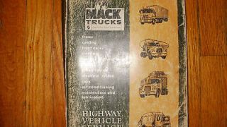 mack trucks highway vehical service manual  10