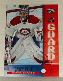 2008 09 Upper Deck   The New Guard 4 Carey Price in Cards