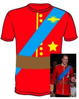 Funny Prince William Fancy Dress Royal Wedding Uniform T Shirt All 