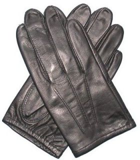 police tactical leather gloves black