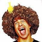   Costume Adult Mens Curly Black or Brown Super Afro Wig & Hair Pick