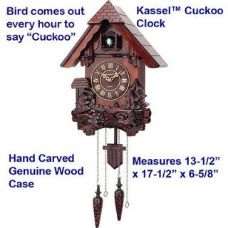 New Kassel™ Black Forest Cuckoo Clock Handcrafted Wood Bird Cuckoos 