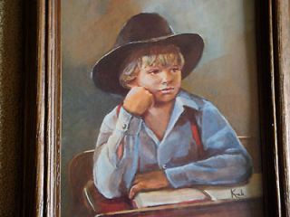   Interiors Burwood Framed KUCK Picture Little Boy Prairie Clothes 20