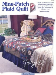 nine patch plaid quilt sewing pattern templates 