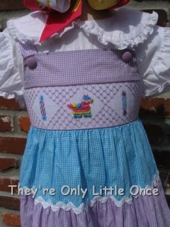 Beaux et Belles smocked PINATA HORSE GIRL DRESS NWT 3 years NEW