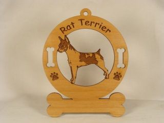 3804 Rat Terrier Standing Dog Breed Ornament Personalized With Your 