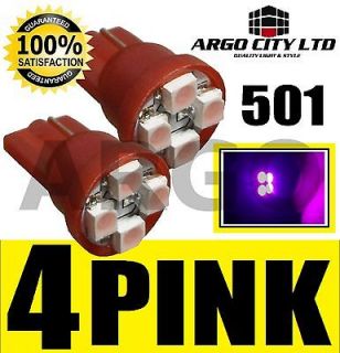 SMD LED XENON PINK QUAD 501 T10 SIDELIGHT BULBS VW BEETLE 