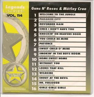 legends 114 guns and roses motley crue karaoke time left