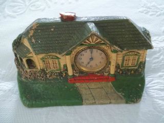   Original LUX Bungalow MANTEL SHELF CLOCK Cottage House c1930s