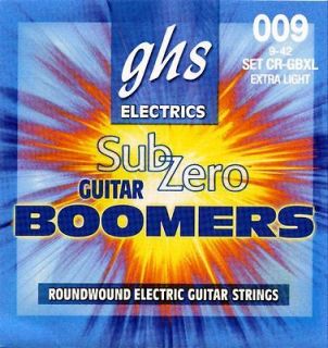 GHS Sub Zero Guitar Boomers Electric Guitar Strings   Extra Light
