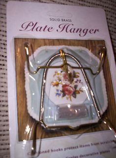 10 solid brass plate hangers new  9