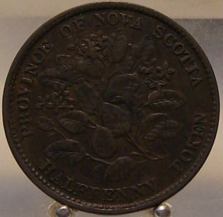 1856 nova scotia half penny token  30