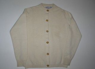 Vintage Ballantyne of Scotland Cashmere Sweater in White ~ M