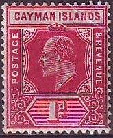 cayman islands sc 22 king edward vii 1907 mh from