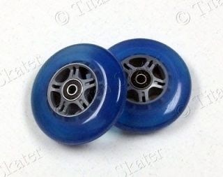 100mm BLUE Scooter Wheels with Bearings (Razor Pro Compatible) NEW