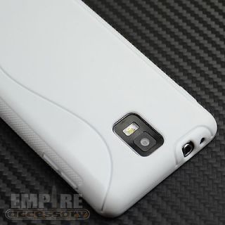 White TPU Gel Case w/ Screen Savers for AT&T SAMSUNG INFUSE 4G i997 