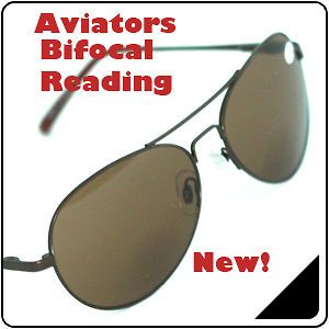 Reading Aviator Bifocal Reading Sunglasses Brown+1.50 Spring Hinges