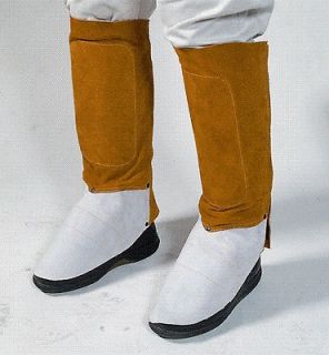 welding legging spats 14 golden brown leather 1 pair