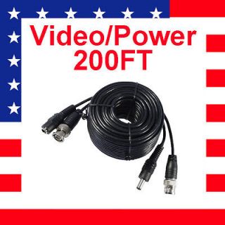 200ft feet CCTV Video siamese BNC Power Security camera cable