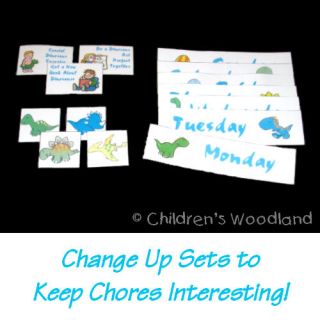 dinosaur chore chart set kids chores preschool 