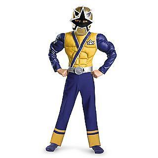   Sabans Power Rangers Samurai Deluxe Muscle Chest Gold Ranger Costume
