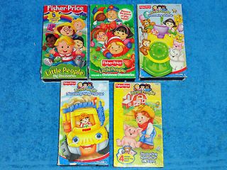 LOT OF 5 FISHER PRICE LITTLE PEOPLE VIDEOS   VHS   CHRISTMAS 