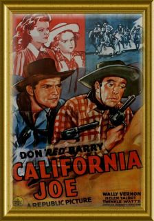MAGNET Vintage Movie Poster CALIFORNIA JOE 1943 Don Red Barry Free 