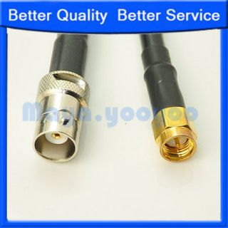 20in BNC female jack to SMA male plug Jumper cable RG58 50cm