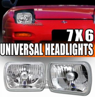   /H6052/H6054 Sealed Beam Replacement Chrome Clear Headlights L+R Ford