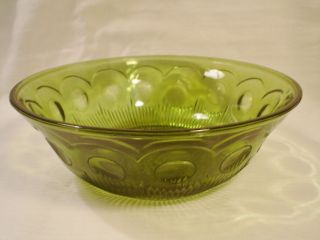 vintage green glass serving bowl unknown maker 8 1 2