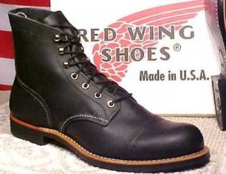 RED WING MEN SIZE 9 1/2 D HERITAGE IRON RANGER NEW MADE IN USA BOOTS 