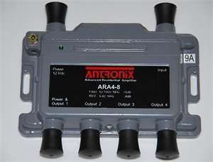 ANTRONIX ARA4 8 POWER CABLE SIGNAL BOOSTER with POWER SUPPLY 12vdc