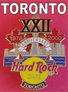 Hard Rock Cafe 2000 TORONTO 22nd Anniversary Pin Sailboats City 