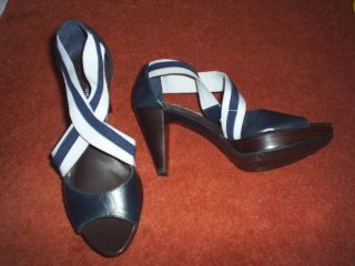 Rockport Adidas Adiprene Blue Leather Audry High Heel Shoes Size 3 & 4